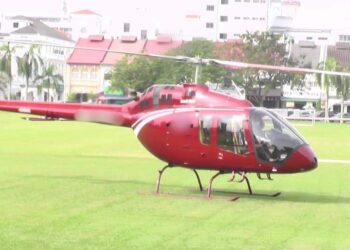heli landed at Padang Ipoh for nasi ganja Ipoh
