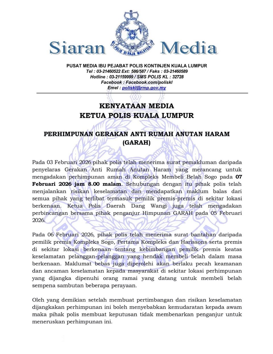 Malaysians Must Know the TRUTH: Police ban rally against ‘illegal ...