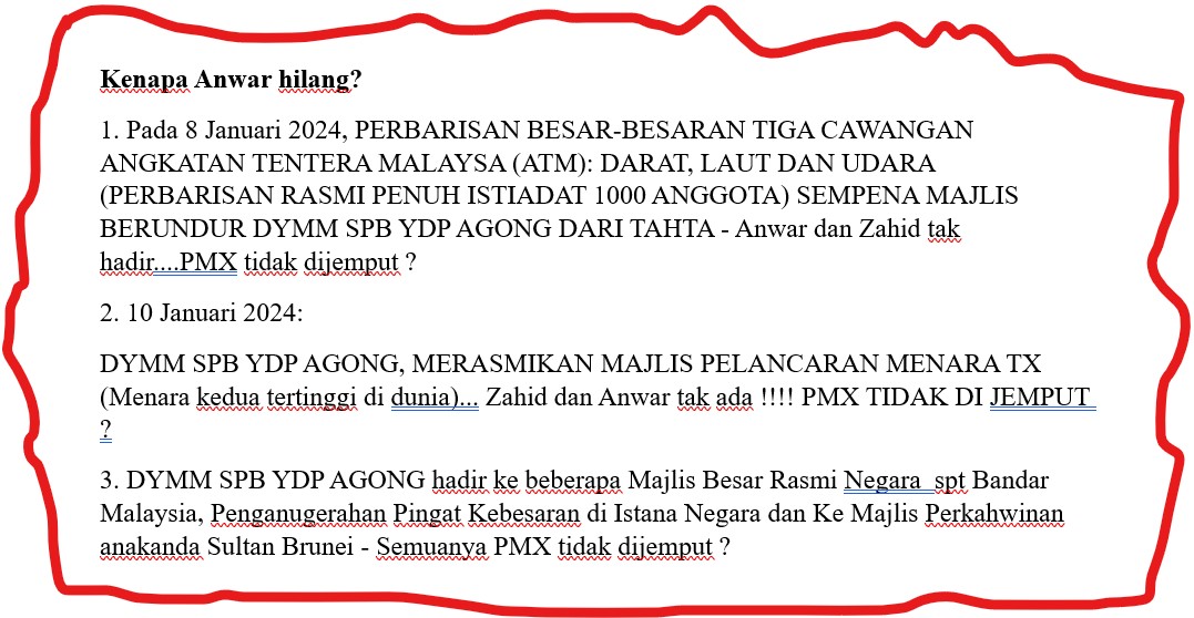 Observant netizen wonders why Anwar didn’t show up at 2 major events ...