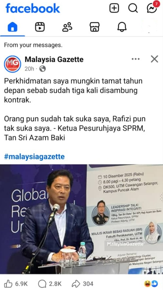 Azam Baki criticised for taking so long to realise he has many haters ...