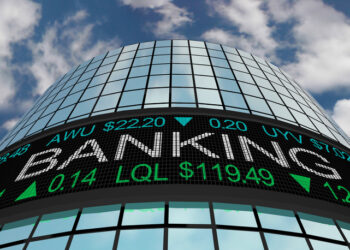 Banking Financial Companies Stock Market Industry Sector Wall Street Buildings 3d Illustration