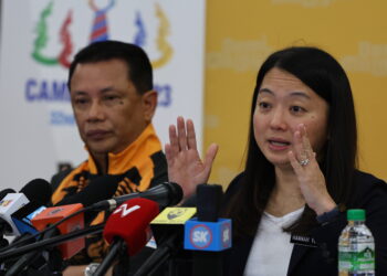 KUALA LUMPUR, 19 Mei -- Menteri Belia dan Sukan, Hannah Yeoh (kanan) ketika sidang media mengenai rangkuman prestasi Sukan SEA 2023 hari ini. 

-- fotoBERNAMA (2023) HAK CIPTA TERPELIHARA