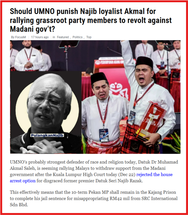 Malaysians Must Know the TRUTH: Madani gov’t reminded “Akmal very much ...