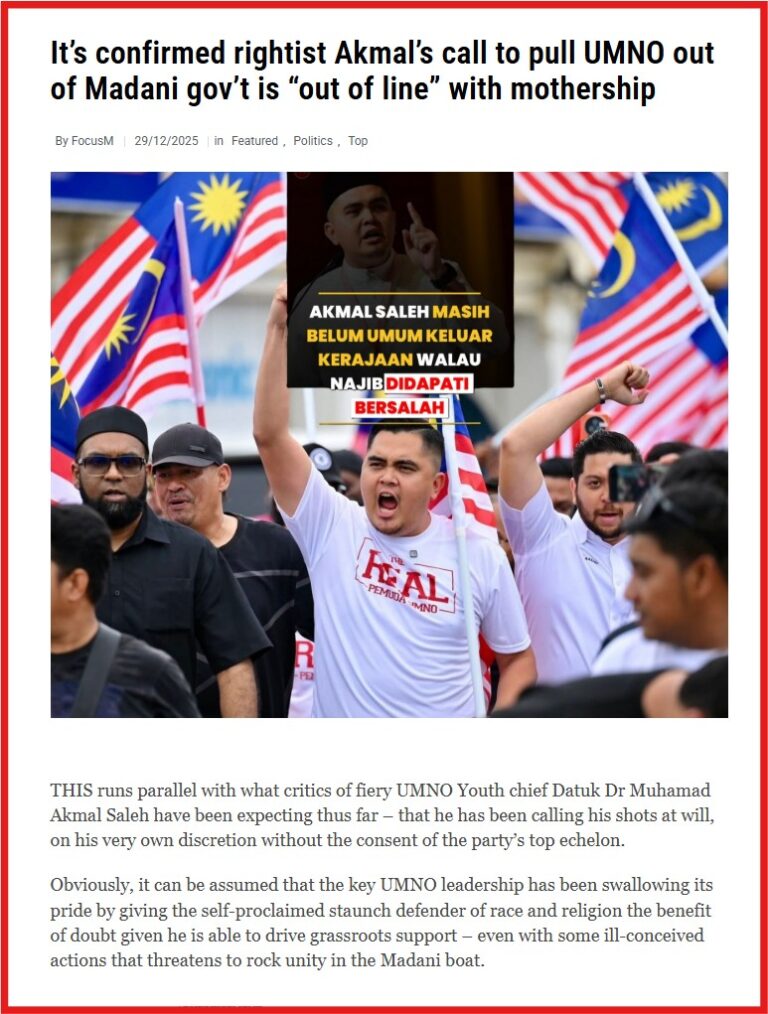Has HQ endorsed defiant Akmal’s special convention to determine UMNO’s ...
