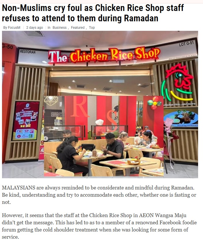 Malaysians Must Know the TRUTH: The Chicken Rice Shop apologises for ...