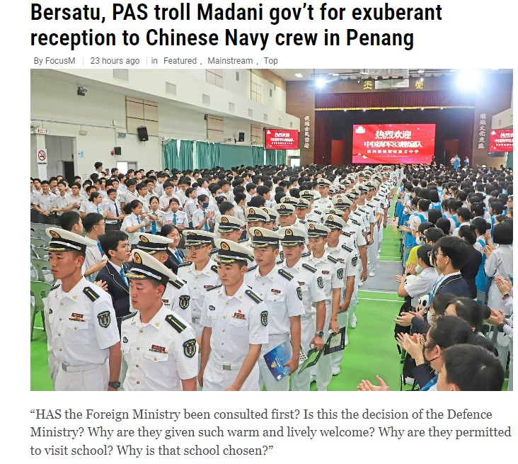 Ramasamy: What’s so sensitive about Chinese naval ships docking at our ...