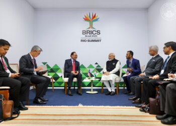 YAB Perdana Menteri, Dato' Seri Anwar Ibrahim, menerima kunjungan hormat Perdana Menteri India, Narenda Modi, semasa lawatan kerja di Rio, Brazil. 6 Julai 2025. AFIQ HAMBALI/Pejabat Perdana Menteri.

NO SALES; NO ARCHIVE; RESTRICTED TO EDITORIAL USE ONLY. NOTE TO EDITORS: This handout photos may only be used for editorial reporting purposes for the contemporaneous illustration of events, things or the people in the image or facts mentioned in the caption. Reuse of the pictures may require further permission