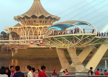 a view of the waterfront in Kuching city. Kuching has the worst Covid-19 death toll and infection rate in Sarawak. Stephen pic