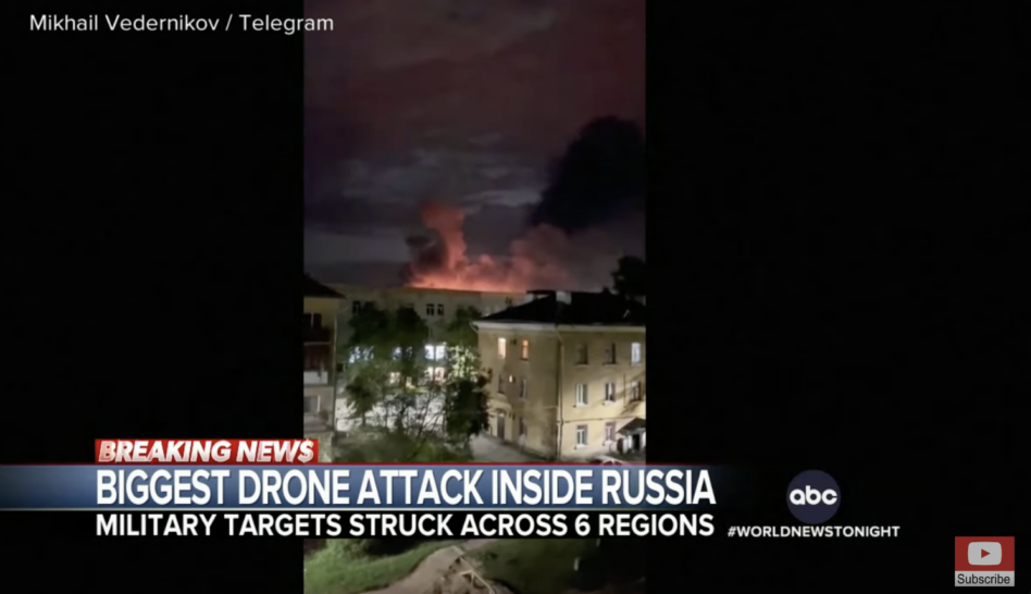 Ukraine launches far-reaching drone attack inside Russia