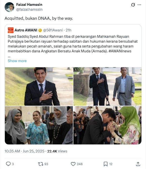 Syed Ex Does Syed Saddiq’s ‘self-fought’ acquittal undermine PMX’s sexual ...