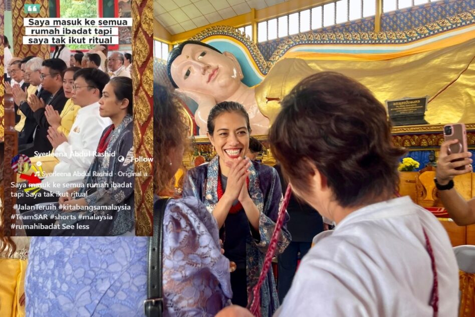 Ultra-conservatives lambast DAP MP Syerleena for sitting in a prayer session at Thai Buddhist temple