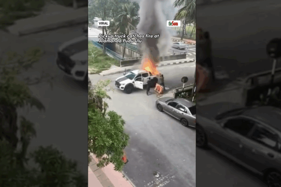 Different reactions to seeing a vehicle on fire