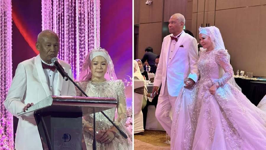 Former IGP Tan Sri Musa Hassan ties the knot with Qistina Lim